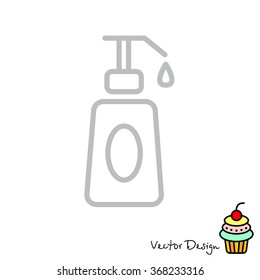 Web line icon. Lotion, cream
