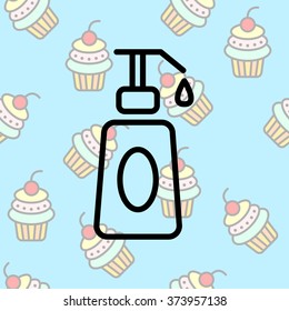 Web line icon. Lotion, cream