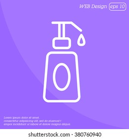 Web line icon. Lotion, cream