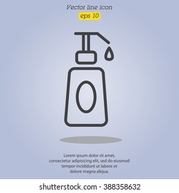 Web line icon. Lotion, cream