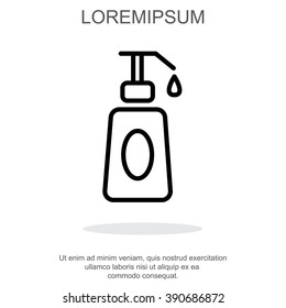 Web line icon. Lotion, cream