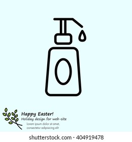 Web line icon. Lotion, cream