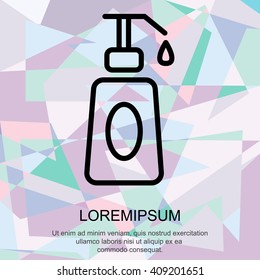 Web line icon. Lotion, cream