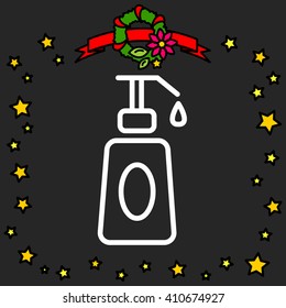 Web line icon. Lotion, cream