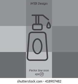 Web line icon. Lotion, cream