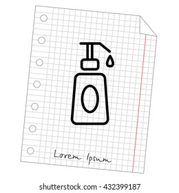 Web line icon. Lotion, cream