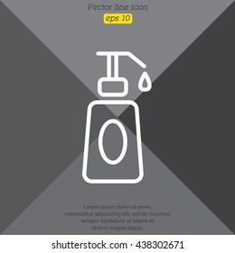 Web line icon. Lotion, cream