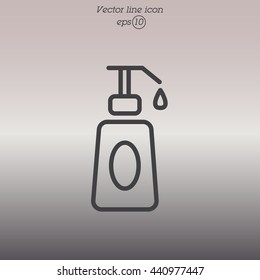Web line icon. Lotion, cream