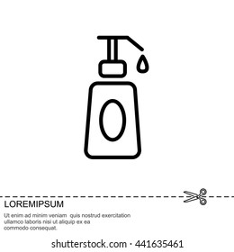 Web line icon. Lotion, cream