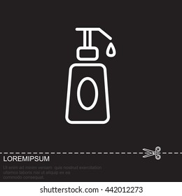 Web line icon. Lotion, cream