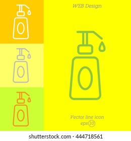 Web line icon. Lotion, cream