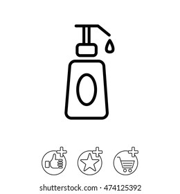 Web line icon. Lotion, cream
