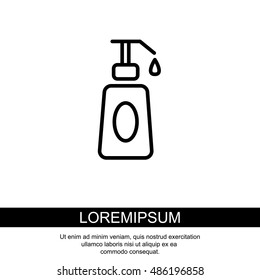 Web line icon. Lotion, cream