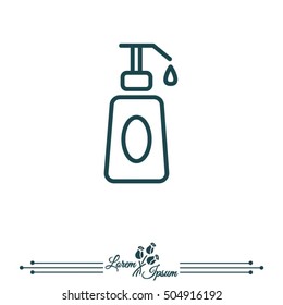 Web line icon. Lotion, cream