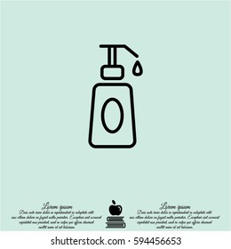 Web line icon. Lotion, cream