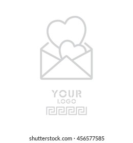 Web line icon. Love Letter.