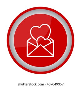 Web line icon. Love Letter.