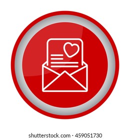 Web line icon. Love Letter.