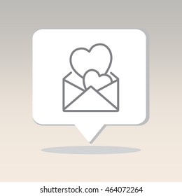 Web line icon. Love Letter.