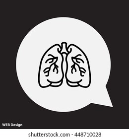 Web line icon. Lungs