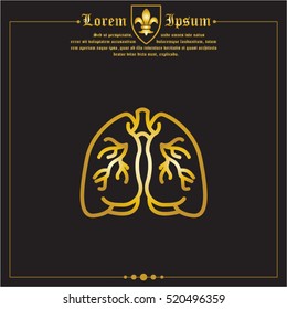 Web line icon. Lungs