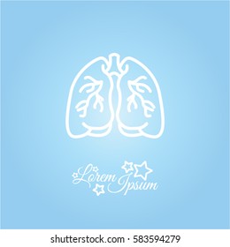 Web line icon. Lungs