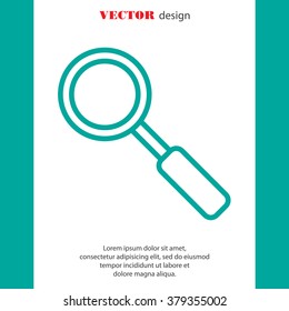 Web line icon. Magnifier