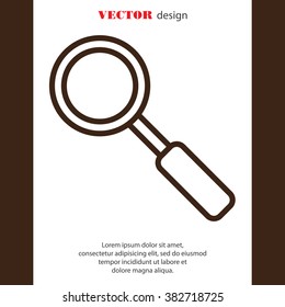 Web line icon. Magnifier