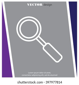 Web line icon. Magnifier