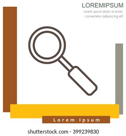 Web line icon. Magnifier