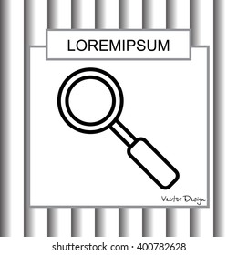 Web line icon. Magnifier