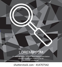 Web line icon. Magnifier