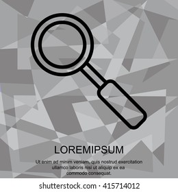 Web line icon. Magnifier