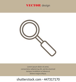 Web line icon. Magnifier