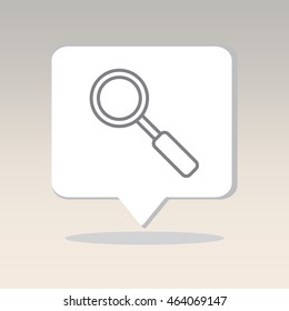 Web line icon. Magnifier