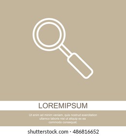 Web line icon. Magnifier