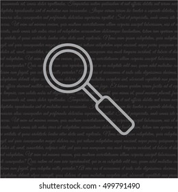 Web line icon. Magnifier