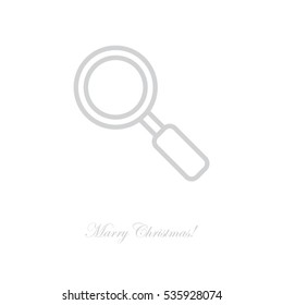 Web line icon. Magnifier