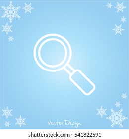 Web line icon. Magnifier