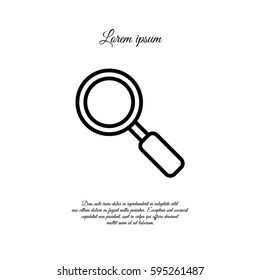 Web line icon. Magnifier