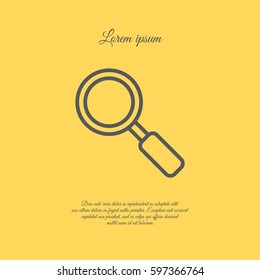 Web line icon. Magnifier