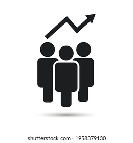 Web line icon. Management, group of people.Vector illustration isolated on white background.Eps 10.