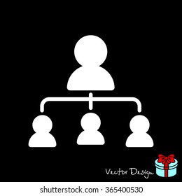 Web line icon. Management, group of people