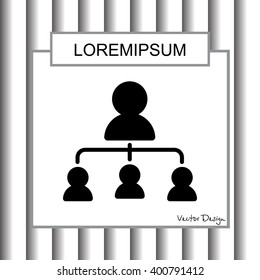 Web line icon. Management, group of people