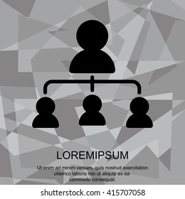 Web line icon. Management, group of people