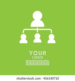 Web line icon. Management, group of people