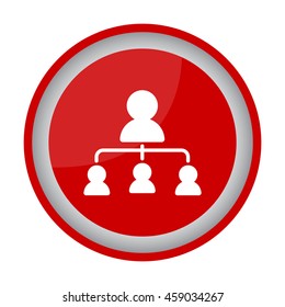 Web line icon. Management, group of people