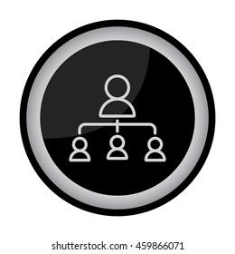 Web line icon. Management, group of people