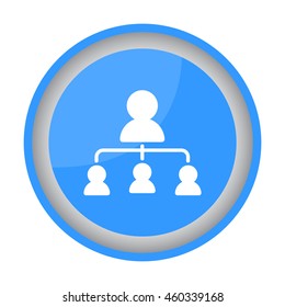 Web line icon. Management, group of people