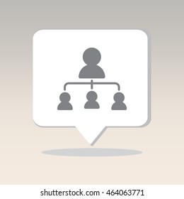 Web line icon. Management, group of people
